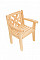 Vrtna stolica od punog bora ROMANTIC (32 mm)
