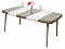 Vrtni stol od ratana sa staklom VICTORIA 180 x 100 cm (siva)