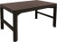 Vrtni stol od umjetnog ratana LINCOLN 2u1 (smeđi) - tamno smeđa
