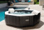 Hidromasažni bazen na napuhavanje Deluxe Octagon sustav slane vode za 4 osobe (mjehurići+masaža+mlaznice) 800L - crno