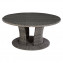 Blagovaonski stol od ratana BORNEO LUXURY promjera 160 cm (siva)