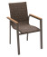 Fiksna vrtna stolica od ratana CALVIN (smeđa) - Smeđa