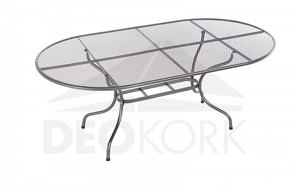 Ovalni metalni stol 190 x 105 cm