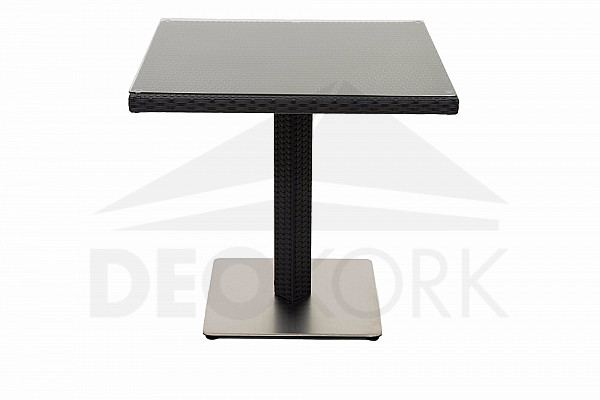 Vrtni stol od ratana GINA 80x80 cm (crni)