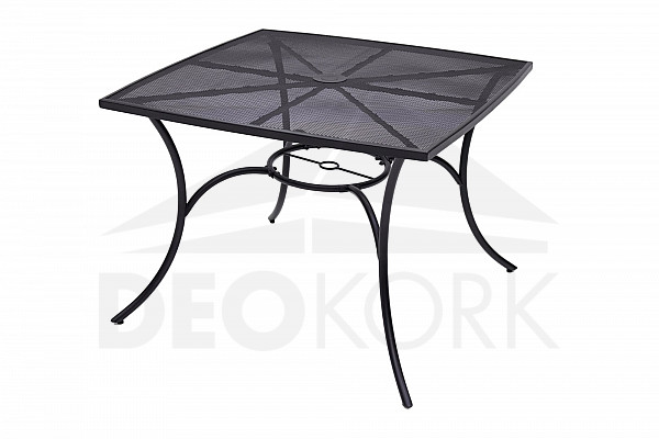 Metalni stol QUADRA 100x100 cm (crni)