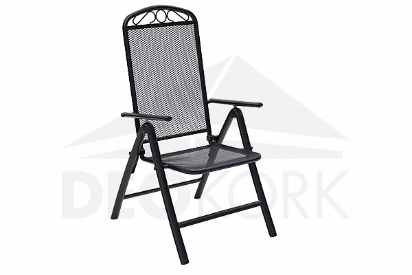 Podesiva metalna fotelja SIVA (crna)