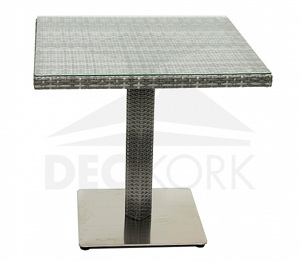 Vrtni stol od ratana GINA 80x80 cm (siva)