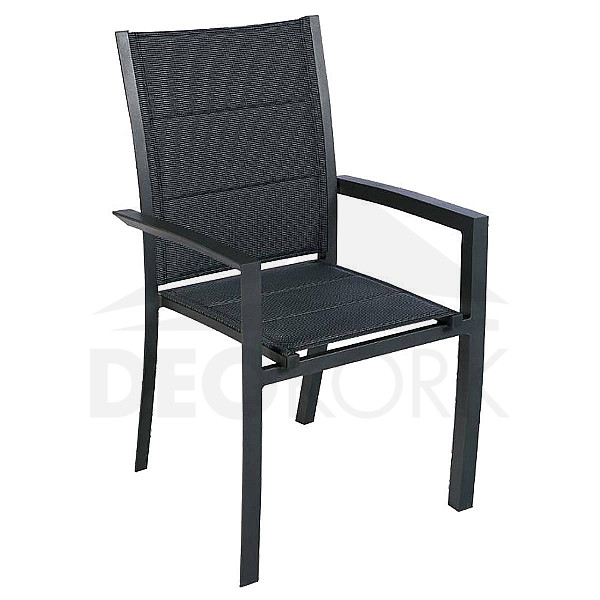 Aluminijska stolica s tkaninom VERMONT (antracit)