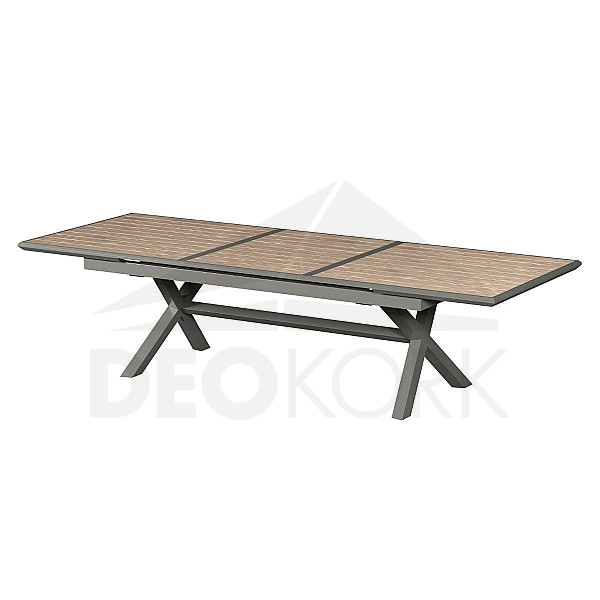 Aluminijski stol VERONA 250/330 cm (sivo-smeđa/med)