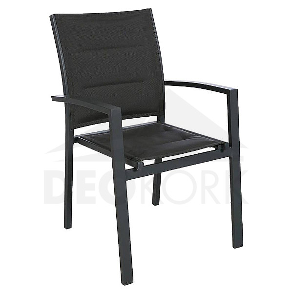 Aluminijska fotelja s tkaninom CATANIA (antracit)