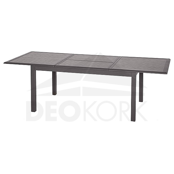 Aluminijski stol RIMINI 160/154 x 100 cm (sivo-smeđi)