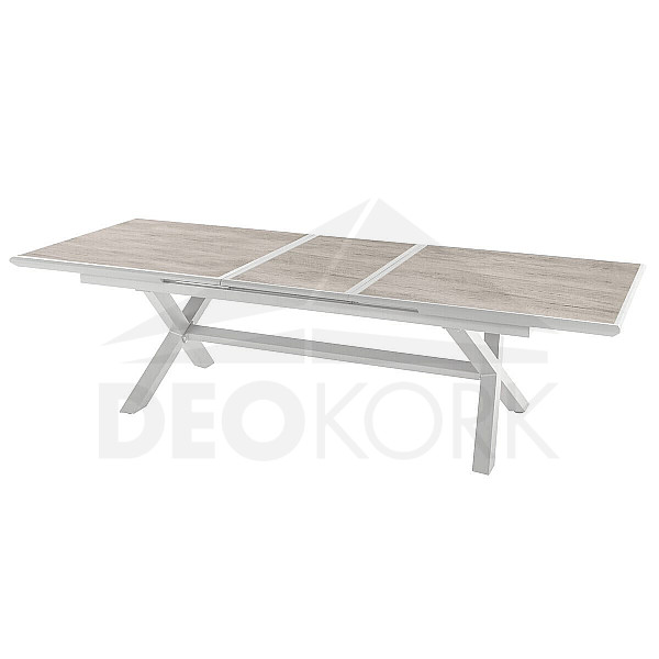 Aluminijski stol BERGAMO I. 220/279 cm (bijeli)