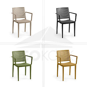 Plastična fotelja sa rukonaslonima HELSINKI (razne boje)