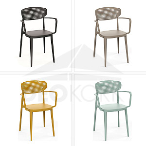 Plastična stolica sa rukonaslonima OSLO (razne boje)