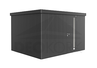 Vrtna kućica BIOHORT Neo 3D 384 × 292 cm (tamno siva metalik)