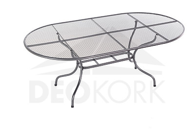 Ovalni metalni stol 160 x 95 cm