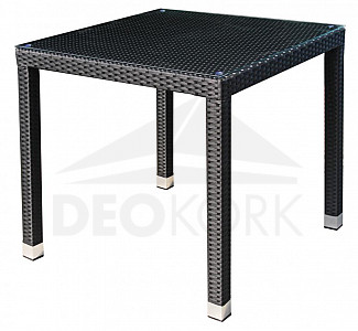 Vrtni stol od ratana NAPOLI 80x80 cm (crni)