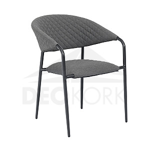 Luksuzna blagovaonska stolica od aluminija MELIA LIKA TEX (siva)