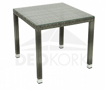 Vrtni stol od ratana NAPOLI 80x80 cm (siv)