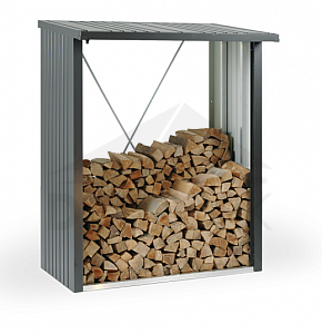 Višenamjenski spremnik drva za kamin - WoodStock 157 x 102 (siva kvarc metalik)