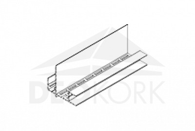 Natprozorski završni profil s ventilacijskom rešetkom 9570, 3000 mm, TWINSON O-WALL
