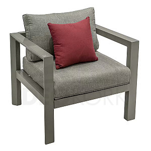 Aluminijska fotelja VANCOUVER (sivo-smeđa)
