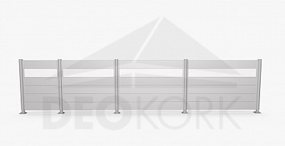 Akrilni zaslon za privatnost 135 cm (srebrni metalik) - različite duljine
