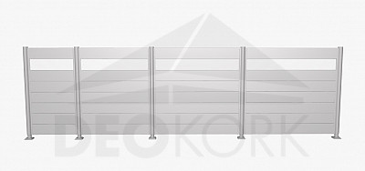 Akrilni zaslon za privatnost 180 cm (srebrni metalik) - različite duljine