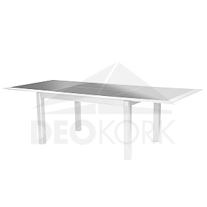 Aluminijski stol VERMONT 160/254 cm (bijeli)