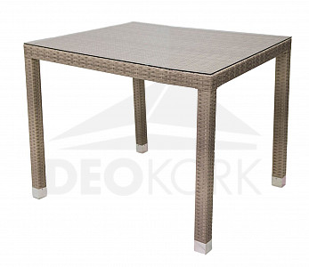 Vrtni stol od ratana NAPOLI 80x80 cm (sivo-bež)