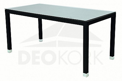 Vrtni stol od ratana NAPOLI 160x80 cm (crni)