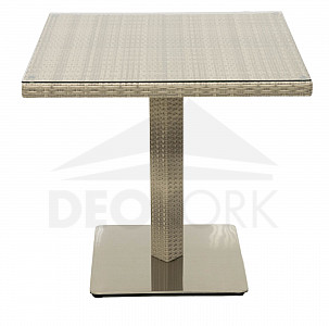 Vrtni stol od ratana GINA 80x80 cm (sivo-bež)