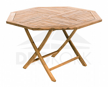 Vrtni sklopivi stol osmerokut HAGEN ⌀ 120 cm (tikovina)