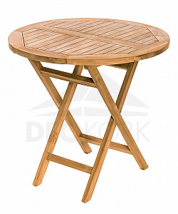Vrtni sklopivi stol IVORY ⌀ 80 cm (tikovina)