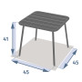 Aluminijski pomoćni stol CARMEN 45x45 cm (antracit)
