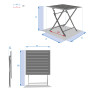 Aluminijski sklopivi stol LUXOR 71x71 cm (antracit)