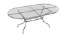 Ovalni metalni stol 190 x 105 cm