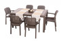 Vrtni stol od umjetnog ratana MANHATTAN 161x95 cm (cappuccino)