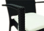 Vrtna fotelja od ratana NAPOLI s jastukom (crna)