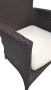 MODENA fotelja od ratana koja se može složiti s jastukom (smeđa)