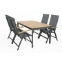 Fiksni aluminijski stol CONCEPT 150x90 cm (tikovina)