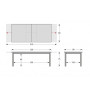Sklopivi aluminijski stol CONCEPT 150/210x90 cm (tikovina)