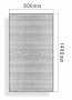 Stol od ratana 140 x 80 cm SEVILLA (siva)