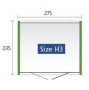 Vrtna kućica BIOHORT Highline H3 duo 275 × 235 cm (siva kvarc metalik)