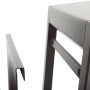 Metalni stolić LISBON (sivo-smeđi)