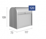 StoreMax kutija za višenamjenske rolete veličine 120 117 x 73 x 109 (srebrna metalik)
