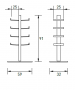 Drveni stalak s 8 polica RADIUS DESIGN (WOODEN TREE STAND SMALL 730A) crni