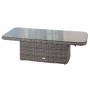 Blagovaonski/skladišni stol od ratana BORNEO 150 x 80 cm (siv)