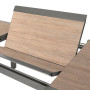 Aluminijski stol VERMONT 216/316 cm (sivo-smeđi)