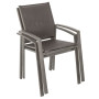 Aluminijska fotelja s tkaninom BERGAMO (sivo-smeđa)